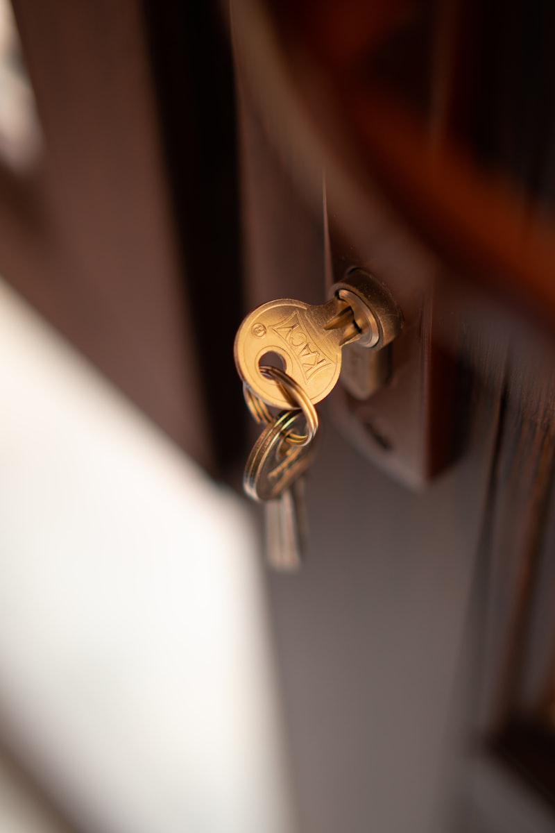 Key in a door lock